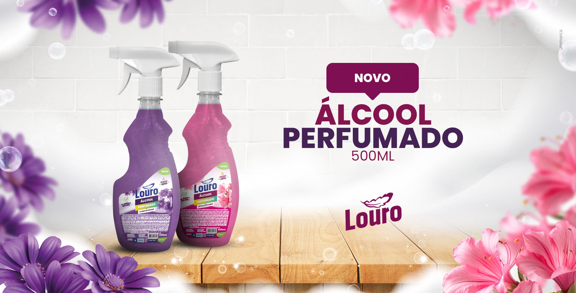 Louro - Banner alcool perfumado novo